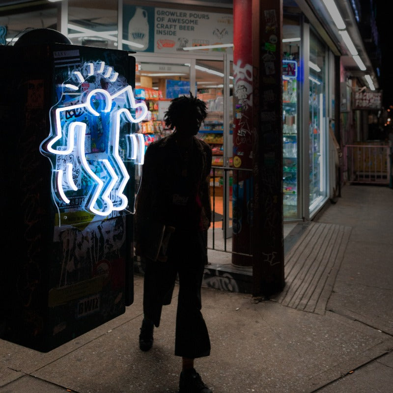 Dancing Man, YP x Keith Haring, signe en néon LED